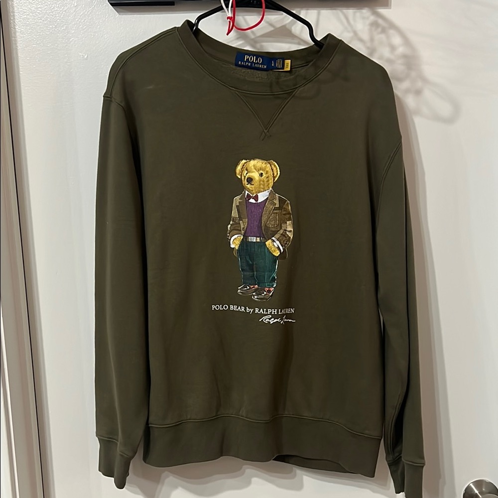 Polo by Ralph Lauren Green Crewneck with Bear Graphic
